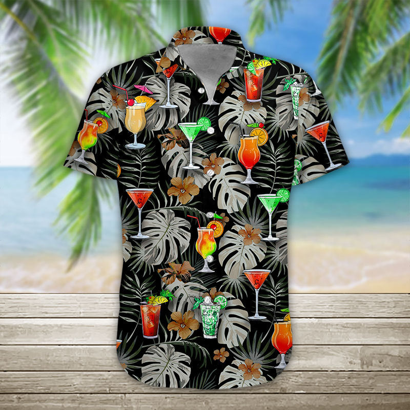 3D Cocktail Hawaiihemd