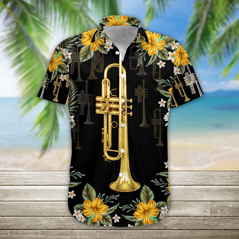 3D Trompeten Hawaiihemd