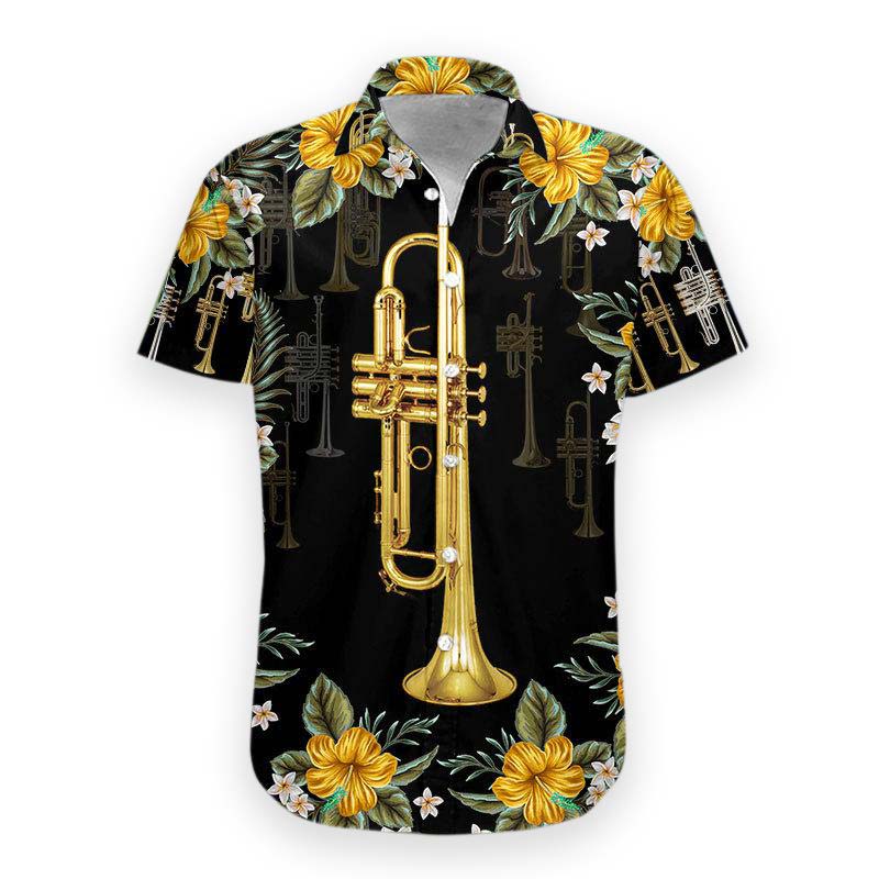 3D Trompeten Hawaiihemd