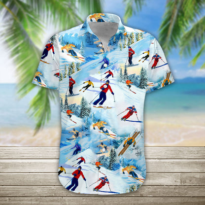 3D Skiing Hawaii Shirt