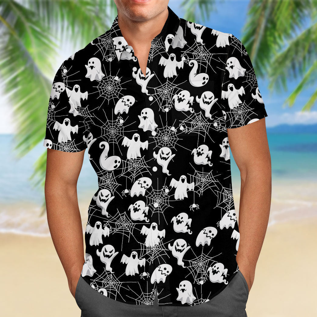 3D Boo Halloween Hawaii Shirt