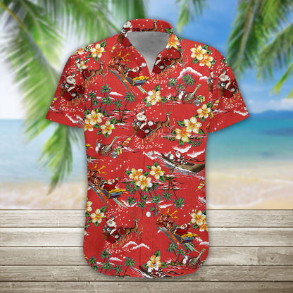 3D Christmas Santa Hawaii Shirt