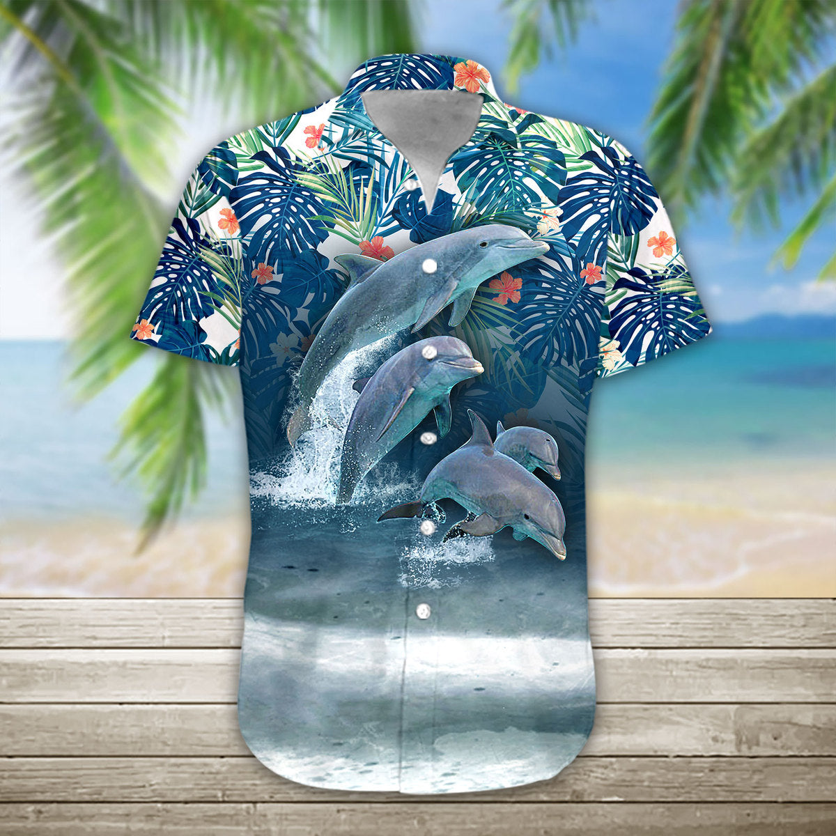 3D Dolphin Hawaii Shirt