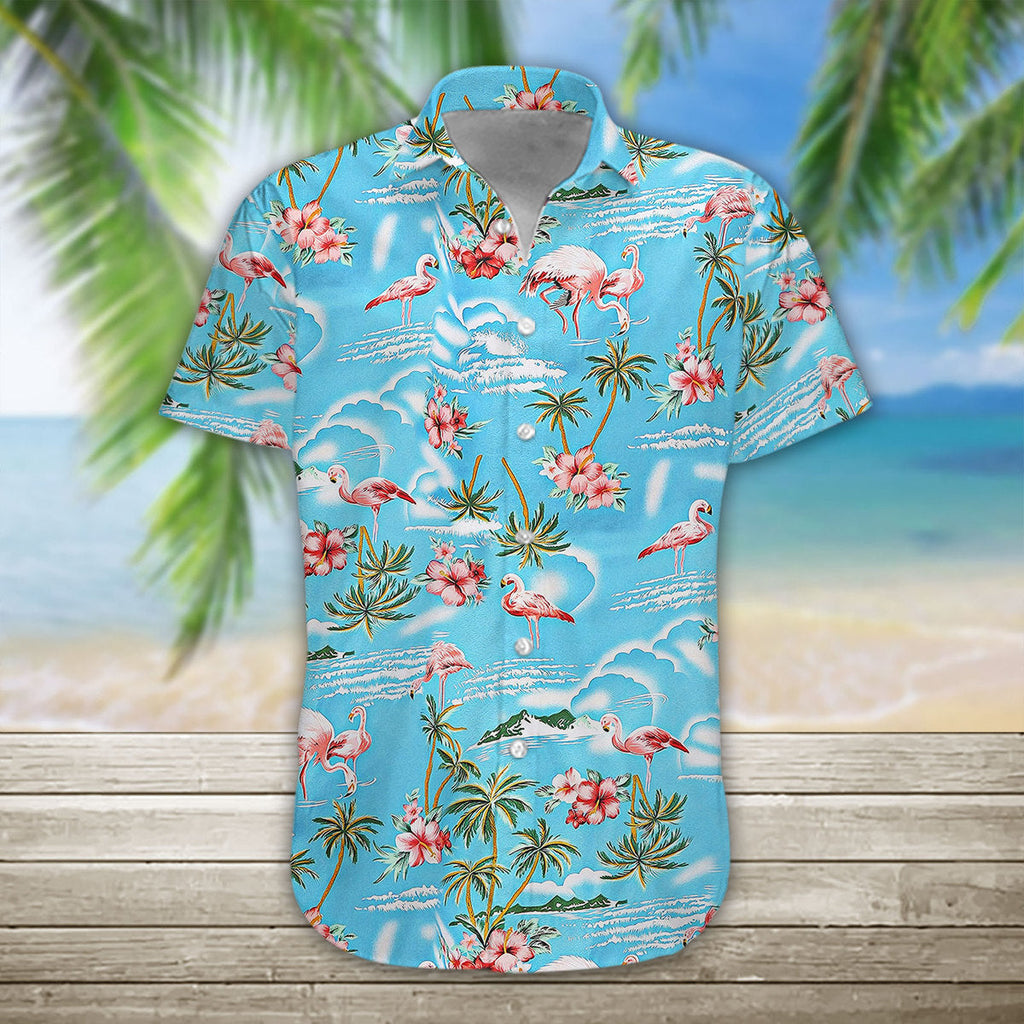 3D Flamingo Hawaii Shirt