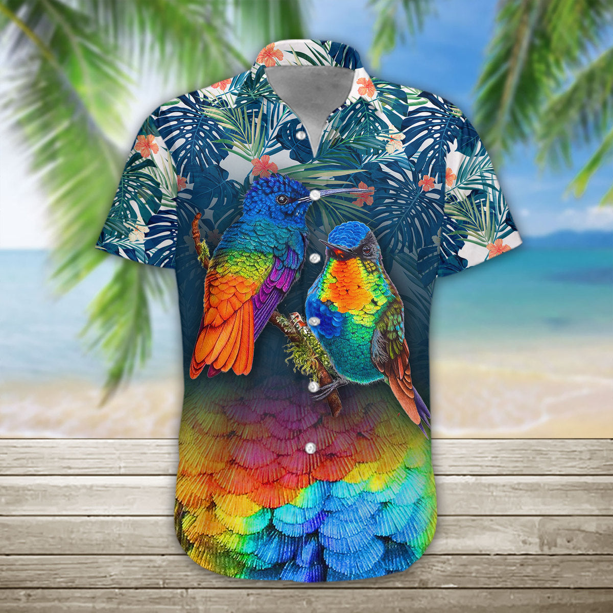 3D Hummingbird Hawaii Shirt