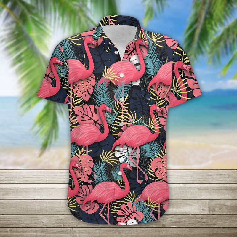 3D Flamingo Hawaii Shirt