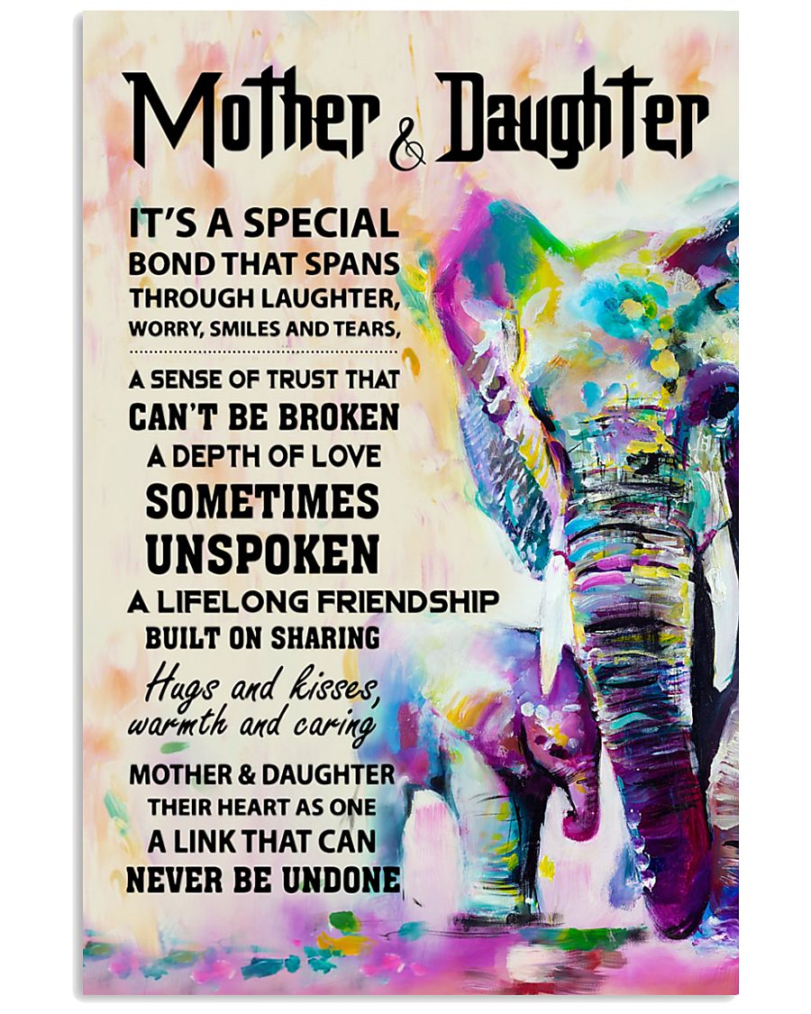 Mom Canvas, Mother's Day Gift For Mom, Mother & Daughter, It's A Special Bond That Spans Elephant Canvas