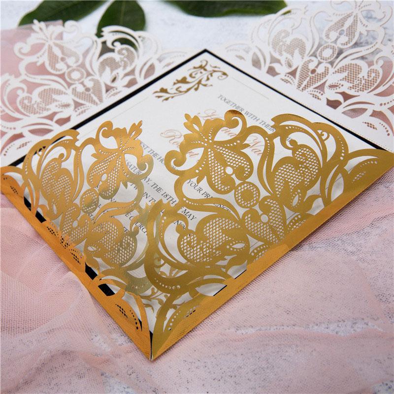 mirror laser cut invitation