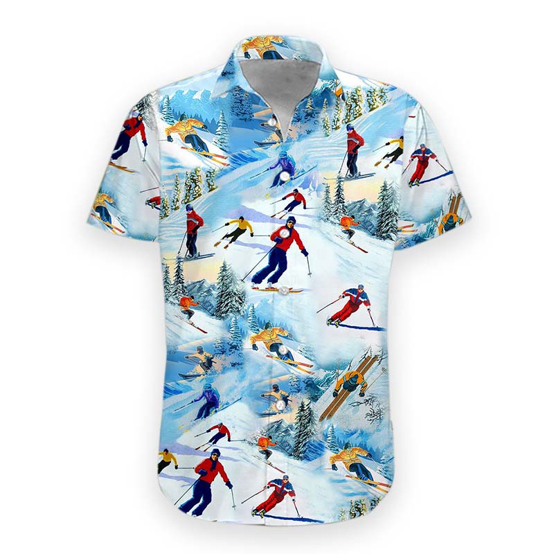 3D Skiing Hawaii Shirt