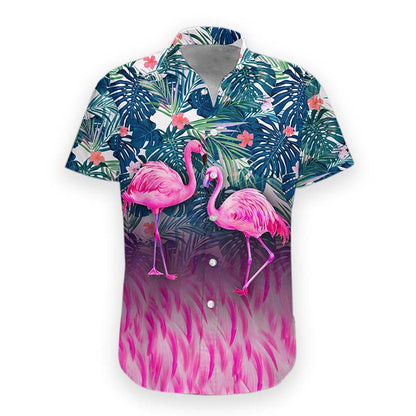 3D Flamingo Hawaii Shirt