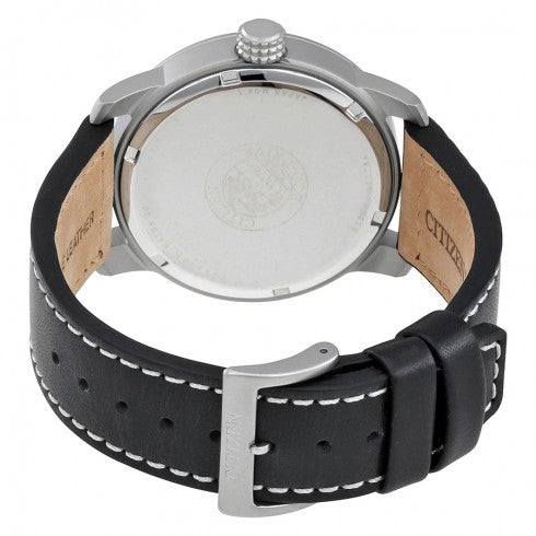 Eco-Drive Chandler Black Dial Men's Leather Watch