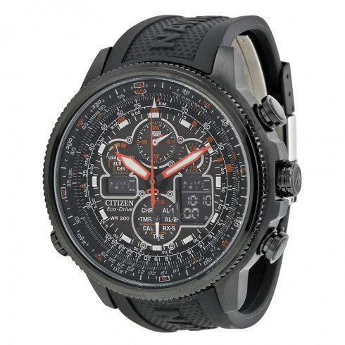 Open Box - Citizen Navihawk A-T Eco Drive Black Dial Men's Watch